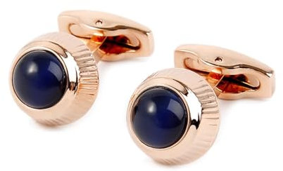 Homxi Herren für Manschettenknöpfe,Cufflinks Kupfer Manschettenknöpfe Rund Hemd für Manschettenknöpfe Rosegold