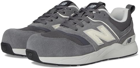 New Balance Elite Lite EH Composite Toe Men's Industrial Work Shoes, Grey White, Size 10, Medium, Lightweight Work Shoes for Men, Electrical Hazard & Slip Resistant
