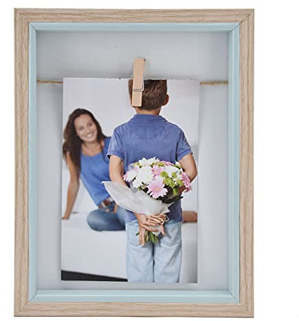 HERCHR Cadre Photo à Pince, Mur Et Dessus De Table, Cadre Photo Rustique en Pince à Linge, Cadre Photo De Style Simple Vintage pour la Décoration De Table de la Galerie de la Maison