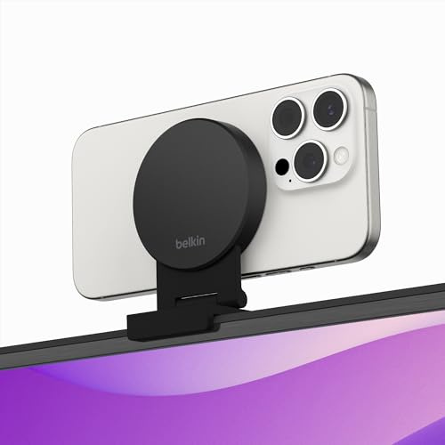 Belkin MagSafe Mount for Apple TV 4K - iPhone to Webcam Continuity Support w/tvOS - Compatible with MacBook Pro, Air, iPhone 15, 14, 13 & More - Gray
