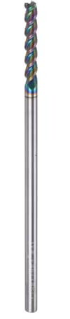QUARKZMAN VHM-Fräser mit Karbid-Schaft, 1/8 φ, diamantähnlich kohlenstoffbeschichtet, 3 Schneiden, für Aluminium Kupfer Nichteisenmetalle, 1/8 Schaft, 1 Schnittlänge, 3 extra lang, HRC55