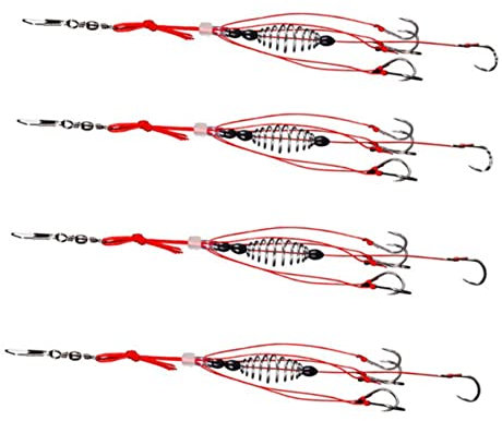 Parliky Da Pesca 4 Pezzi Spring Feeder - Scatola in Acciaio Ad Alto Tenore Di Carbonio Resistente