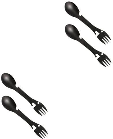 BESPORTBLE 4stücke Teiliges Besteckset Mit Multifunktionalem Und Flaschenöffner Für Camping Und Outdoor-aktivitäten Tragbare Langlebige Und Praktische Esswerkzeuge