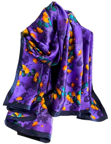FAIRYGATE Schals und Tücher Seidenschal Damen Elegante Seidentuch Haare Halstuch Seide Elegant Satintuch Halstuch Bandana Leichte Schal Tuch Kopftücher Scarf 88035