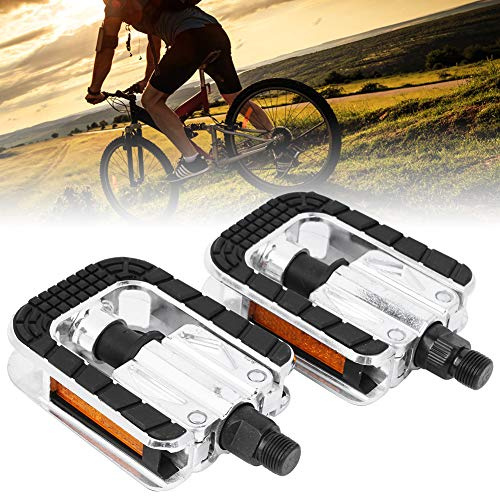 Cocoarm Folding Pedals for E Bikes 180 Degree Bidirectional Foldable Pedals with Night Reflective Plate and Reflective Strip Sealed Ball Bearing Design for Electric Bikes Mountain Bikes Commuter Bikes