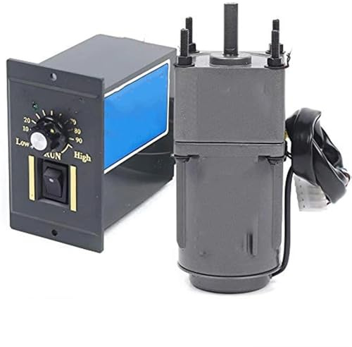 Regulador de velocidad Motor de inducción de CA de 220V, marco monofásico de 6W, 60x60mm, velocidad ajustable con regulador de velocidad, Motor reductor de engranajes de CA CW CCW Reductor(8.5RPM)