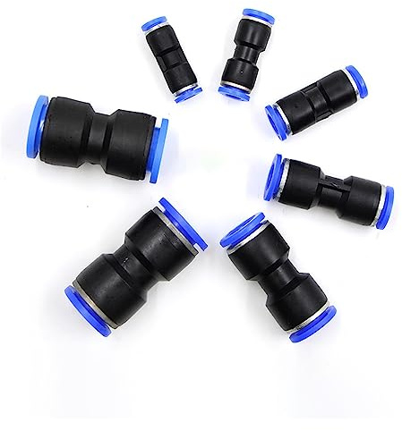 Luft-Wasser-Schlauch, gerade Steckfittings, Kunststoff-Schnellverbinder, PU-Reifenzubehör, 10 mm, 8 mm, 6 mm, 12 mm, 4 mm(5 PCS,PG8-6)