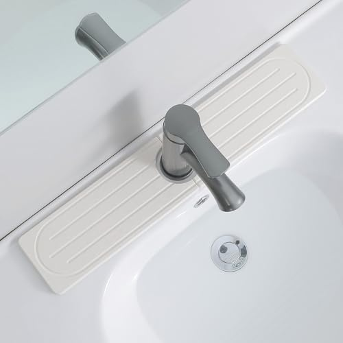 Tapis De Robinet Pour Évier De Cuisine, Plateau En Pierre De Diatomite À Séchage Rapide, Prévient L'humidité, Protecteur Super Absorbant, Gardien Pour Cuisine Et Salle De Bain (Blanc 01,50*10cm)
