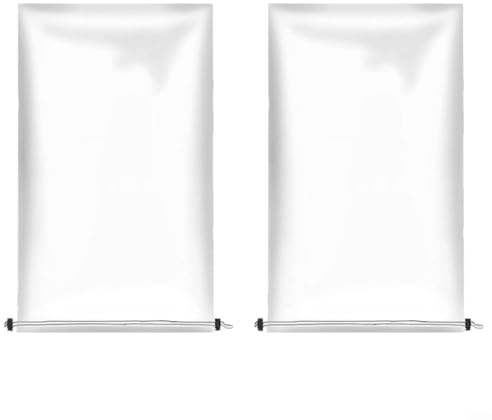 2 fundas transparentes para plantas con cordón para protección contra heladas, aislamiento de invierno y bolsas impermeables para refugio de jardín, adecuadas para plantas medianas y grandes, árboles