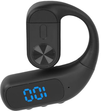 Asixxsix Auricular Bluetooth Inalámbrico Manos Libres con Micrófono con Cancelación de Ruido Giratorio de 180 Grados para Negocios, Deportes, Camionero, Juegos, Ordenador Portátil, Trabajo (Black)