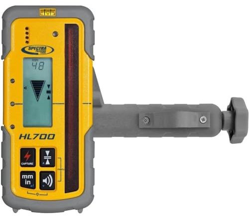 Spectra Precision HL700 Laserometer with Rod Clamp for Rotary Laser Levels, Digital Readout Receiver for Construction Grade Checking, Elevation Control and Survey Layout Applications