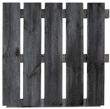 Baldosas de madera de pino gris impregnadas, baldosa para balcón, terraza, balcón, 50 x 50 x 3,2 cm, 4 unidades
