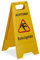 Relaxdays Achtung Rutschgefahr Aufsteller, klappbar, Warnschild vor Glätte, beidseitig beschriftet, Hinweisschild, gelb, 1 Stück