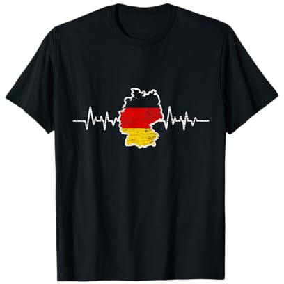 Herzschlag Deutsche Flagge Geschenk Deutschland T-Shirt