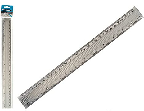 Pincello S3602304 Aluminium-Lineal, 0,5 x 35,5 x 4 cm