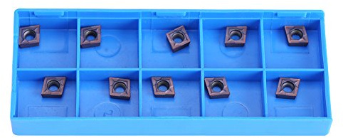10 Stück CNC Drehmaschinen Dreheinsätze 3D Druckerteile und Zubehör Wendeplatten mit Massivem Einsatz und Kunststoffbox CCMT060204 VP15TF