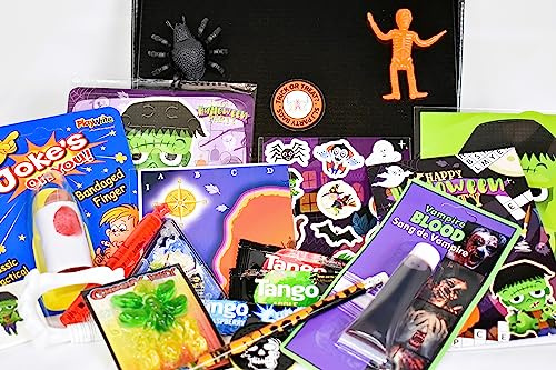Classic Retro Halloween 'Trick or Treat?' Sweets and Treats Mini Letter Box Treat Gift Box - Filled with Sweet Classics and Halloween Themed Pocket Money Toys (fake blood, tattoo's and much more)
