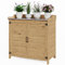 Bealife Armoire de Rangement de Jardin avec Plan de Travail, Table de Rempotage Extérieur et Intérieur en Bois avec Étagère Amovible, Idéal pour Outils et Plantes (Naturel, 98 x 48 x 95 cm)