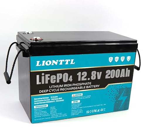 Langlebige Batterien,Lifepo4 Batterie 12V 200AH Akku, 5000 Deep Cycle Lithium Eisenphosphat Batterie, Wird in Energiespeichersystemen, Photovoltaikanlagen, beim Camping im Freien usw. verwendet.