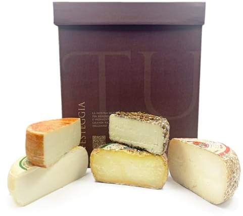Italienische Käsebox – Pecorino Toscano Probierpaket mit 5 gereiften Käsesorten – Geschenkset für Käseliebhaber – Direkt aus Italien