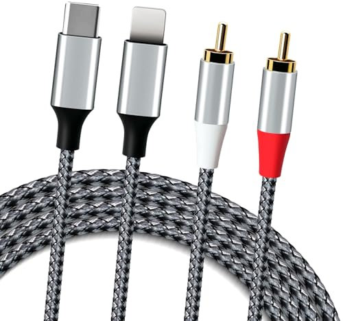 Adattatore AV digitale da Light ning a HDMI per iPhone, adattatore HDMI Lightning 1080P Video Audio Sync Screen Converter con porta di ricarica Lightning per TV/HDTV/Monitor/Proiettore iPhone/iPad