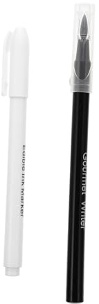 Hemobllo 2pièces Stylo Marqueur Comestible pour Décoration Gâteau Fine Pointe sans Toxines pour Fondant Glaçage Cookies Et Pâtisserie
