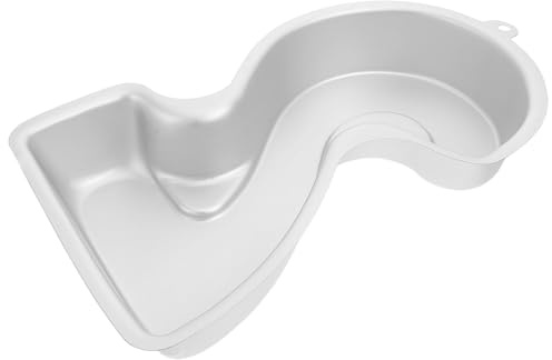 Kichvoe Number Cake Mould 2 Shape Aluminium Alloy Nonstick Baking Pan | Silver Finish, Even Heat Distribution and Easy Release, Lightweight Practical Design for Wedding Anniversary Use