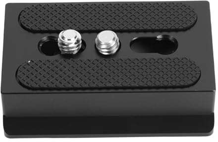 KIMISS Camera Plate, Non Slip Rubber Pads, Sliding Adjustable Screw Position, Arca Ball Head, Aluminum Alloy, Stainless Steel Screws, Tripod