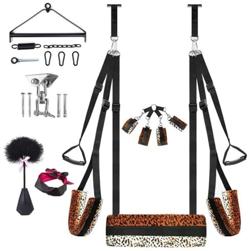 Liebesschaukel Sexschaukel Aus Leder Für Die Decke Sex Rot Türrahmen Tür Schaukel Erwachsene 200kg Türe Tuch Brett Holzbalken Bequem Sexschschaukel Luxus Extrem Ständer Delux,set4