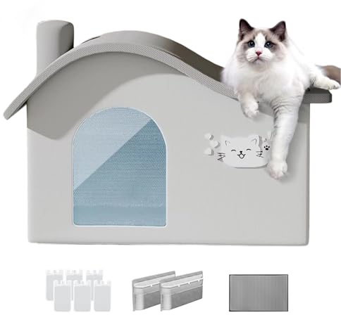 Kühlhaus | Anti-Biss Faltbarer Welpenunterstand - Hundehöhle mit Kühlakkus - für Welpen Kätzchen Indoor Outdoor Sommer