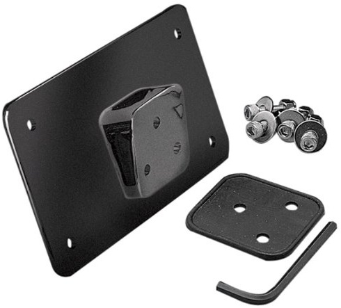 Black Laydown Licence/Number Plate Mount Holder for Harley-Davidson/Custom