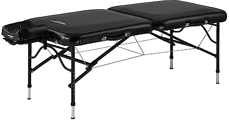 Master Massage stratomaster Ultra Light Gewicht Aluminium Massageliege Paket, schwarz