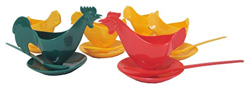 Frühstücks-Set Hühnerfamilie - Kulteierbecher - Sonja-PLASTIC - Made in Germany | Made in Germany