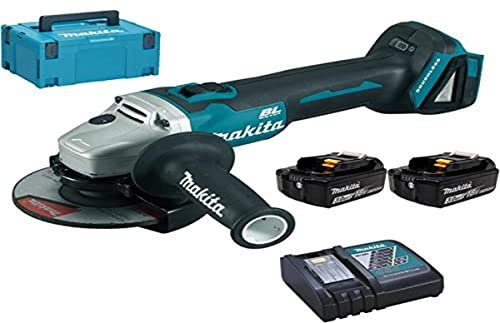 Meuleuse d'angle 18V LXT Ø125 mm (2x3,0 Ah) en MAKPAC - MAKITA DGA504RFJ