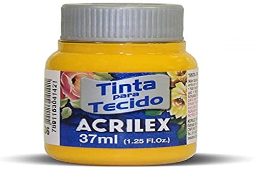 Acrilex Pintura Textil al Agua Amarillo Canario 37 ml Ref. 589