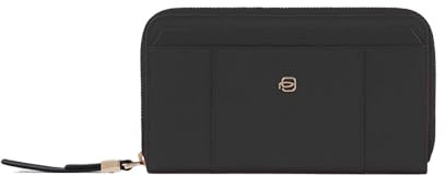 Piquadro Circle Portafoglio Donna a 4 soffietti con Zip in Pelle