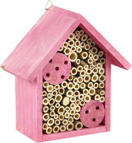 Rosa insekt hotell hem hus bin insekter bostadslåda