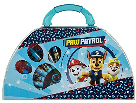Undercover PPAT4220 Malkoffer Paw Patrol, mit Wachsmalkreiden, Fasermalern, Wasserfarben, Buntstiften und viel Zubehör, 51-teiliges Set