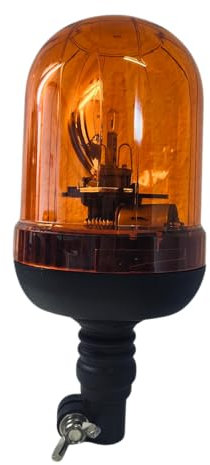 Matel Service Rundumleuchte 12V / 24V H1 flexibler Fuss Rundumkennleuchte Warnleuchte gelb E9