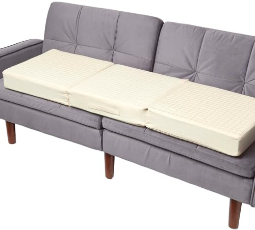 Homescapes Cuscino per divano a 3 posti, 150 x 50 cm, in cotone, spessore 10 cm, in schiuma ortopedica