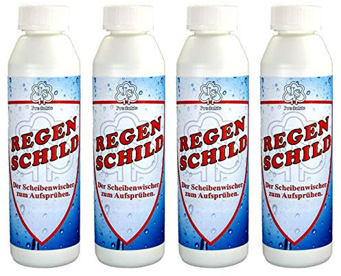 HAC24 4er Set Regenschild Auto Scheibenversiegelung 250ml Glasversiegelung Regenabweiser KFZ Regen Glas Scheiben Versiegelung