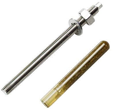 Ankerstangen M16x165 mm & Mörtelpatronen 16 mm mit ETA-Zulassung aus Edelstahl A4 | Harz-/Härterkomponenten (10 Stück) | Verbundankerstangen - Verbundankerpatronen von MESAROS®