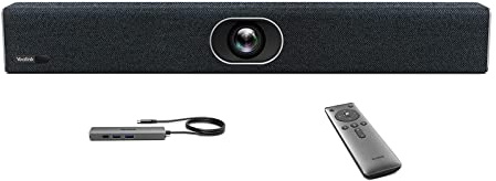 Yealink UVC40 4K Videokonferenzkamera Teams Zoom Certified 133° Auto Framing Speaker Tracking All-in-one Video Bar 8 Mikrofone Videokonferenzsystem für Konferenzraum - Ausgestattet Type-C Hub