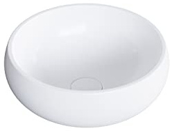 BERNSTEIN® Handwaschbecken NT8559 Ø 36cm Aufsatzwaschbecken Waschtisch Waschbecken Waschschale aus Mineralguss, Gäste-Waschbecken in Weiß Matt