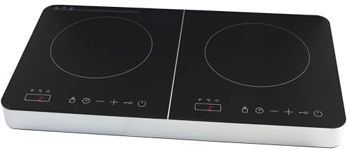 Deski Doppel Induktionskochfeld mit Touch Display elektrisch 2 x Ø22 cm Kochplatte
