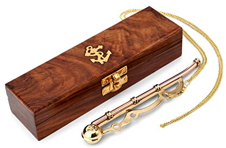 NKlaus Bootsmannspfeife für Damen Messing; Kupfer, Kupfer; Messing, 1 Stück | maritim; 18 x 5 x 4cm; 180g; 35g; 16cm; 100cm; 16cm; bootsmannsmaatenpfeife; B0C43SBFNF; B07LCKN9HF