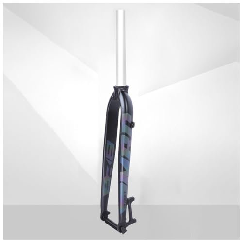 HIMALO Fourche Rigide pour VTT 26/27.5/29'' Fourche Rigide VTT 1-1/8'' Droite Fourche pour Freins À Disque sans Filetage Alliage D'aluminium Fourche À Vélo Ultralégère QR 9mm (Color : Colorful)