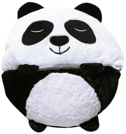 Molinter Kinderschlafsack mit Kissen Kinderspielkissen Cartoon Tier 2 in 1 Zusammenfaltbarer Glücklicher Schlafsack (C, 135cmx50cm(630g))