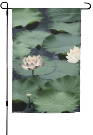 Bandiera da giardino con stampa di giglio nero, 30,5 x 45,7 cm, doppia faccia, per esterni, piccole bandiere da cortile, bandiere decorative per esterni, benvenuto, feste interne