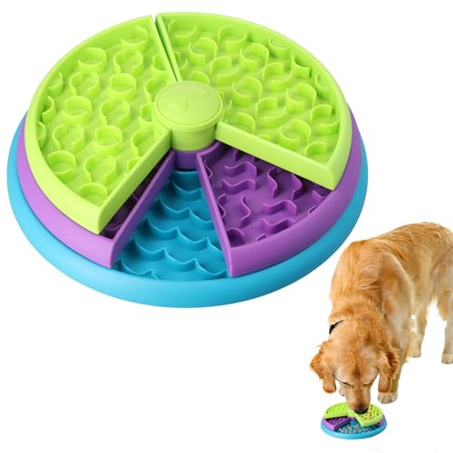Bol interactif pour chien - Gamelle anti glouton, Alimentation lente pour chien, Prévenir la gourmandise, 26x26x7.5cm